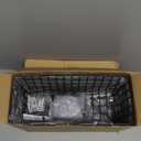 3 Set Hanging Wire Baskets ,Wall Mount Fruit Basket,No Drilling,Adhesive Small Metal Basket,Farmhouse Food Storage Mesh Bin Kitchen Pantry Laundry Bathroom Closet Garage RV ,Black