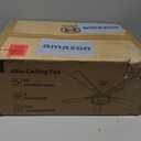 Fanbulous Farmhouse Ceiling Fans with Light, 48 Inch Bedroom Ceiling Fan with Lights, 6-Speed Adjustable, Quiet and Reversible DC Motor, Dual Finish 5 Blades, Rustic Caged Ceiling Fan for Living Room (Black and Walnut)