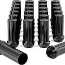 14mmx2.0 Wheel Lug Nuts, 24pcs+1pcs Socket M14x2 Black Thread XL Spline Lug Nuts Replacement for 2003-2014 F150 Expedition, Navigator