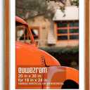 Suede 20x30 Frame - Single Frame, Christmas Elegant Brown 20 x 30 Poster Frame with Mat for 18x24, 20x30 Picture Frames for Artwork, Puzzles, Photos and Movie Posters