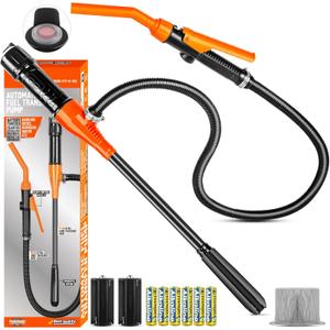 Gemgong Fuel Pump, Battery Portable Transfer Pump, Operated Siphon Pump With Removable Filter 2.6 GPM, Waterproof Switch, No Assembly Required, For Gas, Fuel, Water, Multi-Use Transfer Pump (Medium)