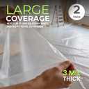 2 x Plastic Sheeting (10' x 25') Long, 3 Mil (2 Pack) - UV Protection Poly Sheeting Polyethylene Film, Heavy Duty Greenhouse Plastic Sheeting