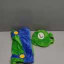 ComfyCamper Hat and Suspenders Dog Costume - X Large Medium Small Lab Star Space Cosplay Halloween Costumes, Large, Green