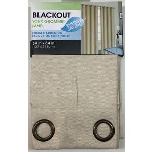 Set of 2 York Blackout Thermal Lined Grommet Top Curtain Drapery Panels 84 Long (Camel)