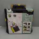 Inspired Living Ultra-Slim Rolling Collapsible Storage Pack-N-Roll Utility-carts, with Telescopic Handle, for Home, Garden, Shopping, Office, School use, Large, Yellow & Black (Large, Yellow)