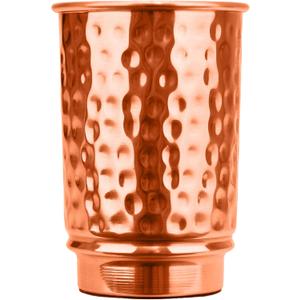 100% Pure Copper Tumblers |BPA Free| No coating| Lacquer Free| Handcrafted Hammered Ayurvedic Glasses | 350 Ml/11.8 OZ Water Cups for Health, Detox & Hydration | Gift Box Incuded