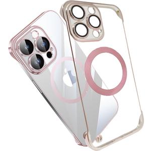 zjmriod Compatible with iPhone 12 Silicone Minimalist Case with Camera Lens Bumper, Frameless Design, Ultra Thin and Shockproof Case, Simple and Practical Impact Protection Case. Pink