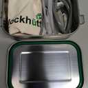 Blockhtte Stainless Steel Lunch Box I 27oz I with free sealing I Bento Box 3 Compartments, Leak-Proof Food Containers, Metal Lunchbox for Travel & Work, Eco-Friendly Meal Storage Solution