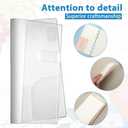 4 x 2 Pcs Clear Covers for Hobonichi Weeks, 8 x 7.6 Inches Transparent Plastic Planner Cover Protector Waterproof and Dust-Proof Notebook Protective Sleeve for Weeks Accessories