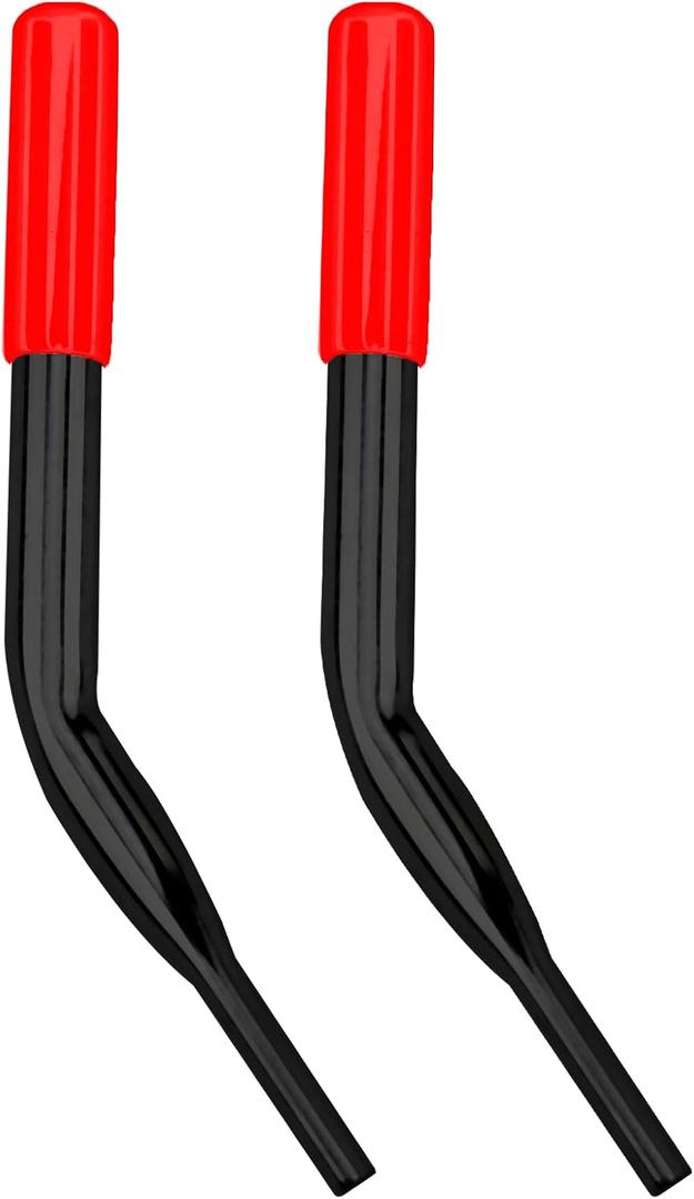 2Pcs Wheelchair Brake Extenders 8.3 Inch Bend Wheelchair Brake Extension Handles Easy to Find and Use Wheelchairs Accessories for Adults and Seniors with Limited Mobility (Red)