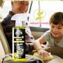 Kingvo Car Interior Cleaner, Interior Cleaner Carpet Dashboard Vinyl Sofa Leather Shiny Car Stuff Detailing Kit Cleaning Supplies,Lemon Scent