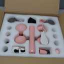 HTQ Adjustable Dumbbells, 4 in 1 Dumbbells Set Used as Barbell, Jump Rope, Wrist Weights, Resistance Band, Fitness Exercises for Home Gym Suitable for Women, Pink