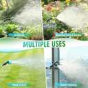 Battery Powered Sprayer 2 Gallon, 7.4V Powerful Electric Garden Sprayer, Rechargeable Weed Yard Lawn Sprayers with 4 Mist Nozzles, Retractable Wand, Adjustable Shoulder Strap