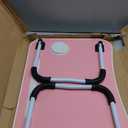 BUYIFY Folding Lap Desk, 23 Inch Portable Wood Blue Laptop Bed Desk Lap Desk with Cup Holder, for Working Reading Writing, Eating, Watching Movies for Bed Sofa Couch Floor -new008 Pink