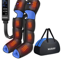 Leg Massager with Heat and Compression : Sequential Compression Boots with 6 Modes,9 Intensity and 3 Heat for Circulation and Pain Relief - Christmas Birthday for Mom, Dad, Athletes, Gym