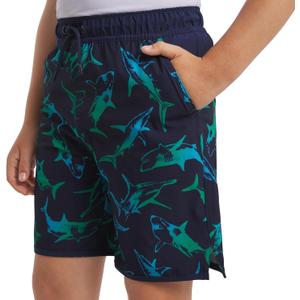 Lands' End Boys' Swimwear UPF 50+ Comfort Hydroliner Swim Trunks (L)