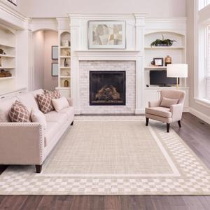 GarveeHome Washable Area Rugs 10x13 Non Slip Soft Large Living Room Rug
