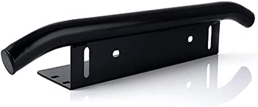 SKYWORLD 22.8 inch Bull Bar Aluminum Alloy Front Bumper License Plate Mount Bracket Holder for Daytime Running Light Offroad LED Light Bar, Black