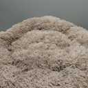 Bedsure Calming Dog Bed for Small Dogs - Donut Washable Small Puppy Bed, 23 inches Anti-Slip Round Fluffy Plush Faux Fur Large Cat Bed, Fits up to 25 lbs Pets, Camel