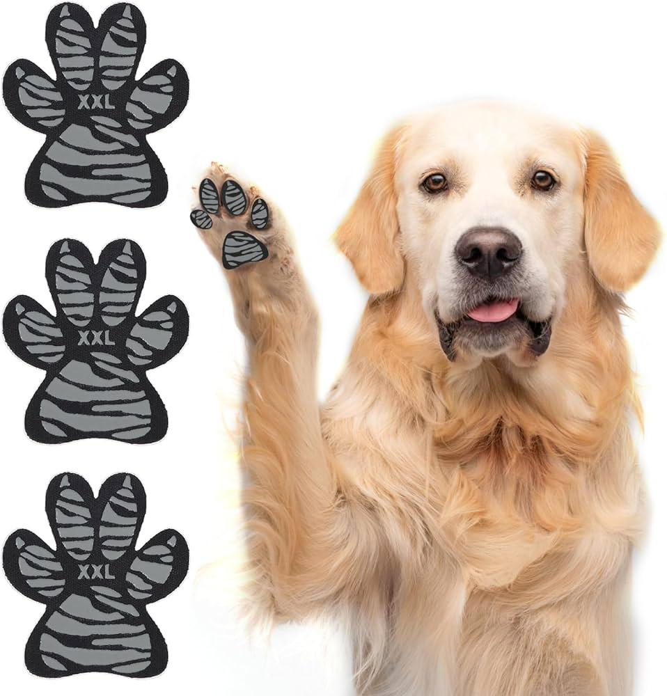 SCENEREAL Anti-Slip Dog Paw Protector Gripper Traction Pads for Small Medium Large Senior Dogs, Dog Feet Stickers with Stronger Adhesive for Hardwood Floors Hot Pavement, 9 Sets(36 Pcs) 3XL