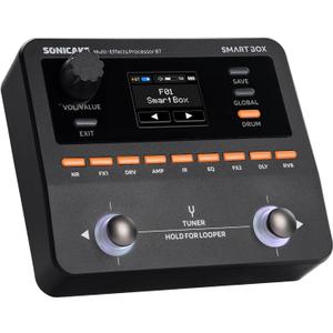 SONICAKE QME-20 Smart Box - Multi Effects Pedal for Guitar with 130+ Effects, NAM/IR Support, Looper, Built-in Tuner/Metronome, Portable Effects Processor with USB Audio Interface, Stereo Output