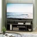 Furinno Jaya Large Entertainment Center Hold up to 55-in TV, Inch, French Oak/Black