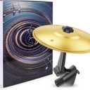 Easter Gifts, Mini Cymbal, Car Air Vent Mini Drum Crash Cymbal, Funny Musical Instruments Gadget for Drummer Music Lovers Gift, Suitable for all Types of Vehicles, Gold