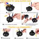 Soarer 4-in-1 Interactive Cat Feather Toys,12Pcs Durable Fishing Pole Cats Feathers Toy Replacements,Enhanced Suction Cup Cats Wand Toy,2 Types Door Hanging Cat String Toys for Indoor Kitten