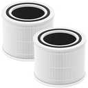 Core 300 Replacement Filter for LEVOIT Core 300 Core300-P Core 300S Core 300-P VortexAir Air Purifier, Core 300-RF, 3-in-1 HEPA Activated Carbon, 2 Pack, White, Core 300-P