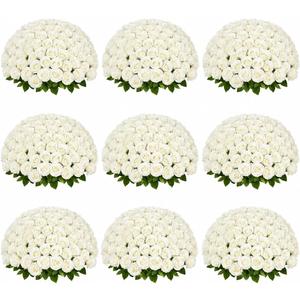 102 PCS White Roses Artificial Flowers