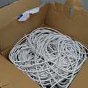 Cmple - Cat6 Cable 1000ft Bulk Lan Ethernet Cat 6 Wire Network UTP 23AWG CMR Riser 10Gbps 550 MHz Pull Box 1000 Feet, White