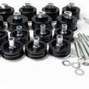 KF04058BK Cab Mounts Bushings for 1999-2007 F250 F350, Body Mount Bushing Kit, Cab Bushing Kit, Steel Sleeves & Hardware
