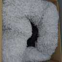 Dog Bed, Cat Calming Bed, Faux Fur Pillow Pet Donut Cuddler Round Plush Bed for Large Medium Small Dogs and Cats (30.0"L x 30.0"W x 7.0"Th, Light Grey)