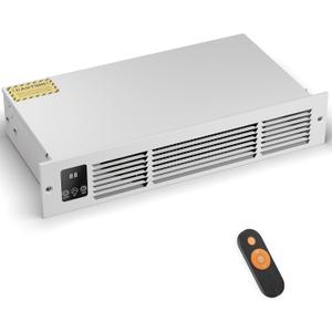 Electric Kickspace Heater with Built-In Thermostat and Timer, 1500W Plinth Heater HTA15-ULTRA for Cabinet Kickspaces, Vanities and Stairways, White