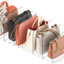 Sturdiness Purse Organizer for Closet - Size Adjustable Purse Storage, Clear Acrylic Closet Organizers and Storage, Easy Assembled Purse Rack Small Closet Organizer for Bedroom,Living Room, 2 Pack