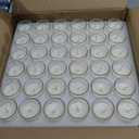 72 Pack White Unscented Clear Glass Filled Votive Candles, Hand Poured Wax Candle Ideal Gifts for Weddings Birthdays Holidays Party Religious Events