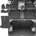 Fuel Floor Mat Cargo Mat Compatible with 2023-2025 Kia Sportage Trunk Liner with Backrest Mat Replacement for 2023-2025 Kia Sportage Accessories (Trunk Mat with Backrest Mat+Floor Mat)