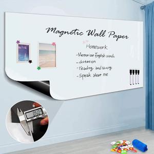 ZHIDIAN Magnetic Whiteboard Sticker for Wall/Door, 60" x 36" Large Self Adhesive White Board Wallpaper, Whiteboard Contact Paper, Large Dry Erase Sheet/Film for Office/Home/School