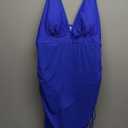 SUUKSESS Women Mesh One Piece Swim Dress Swimsuit Tummy Control Bathing Suit (XX-Large, 109 Royal Blue)