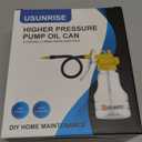 2 Sets Oil Can Transparent High Pressure Oiler Lubrication Oil Can Bottle Oiling with Rigid & Flex Spout Thumb Pump Tool Oiler