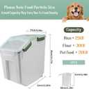 Large Flour Storage Container Bin 25lb, 2Pack Airtight Rice Storage Containers with Wheels Seal Locking Lid, BPA Free with Measuring Cup&Scoop for Flour, Rice, Grain(Green)
