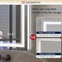 Keonjinn 24" x 30" Lighted Mirrors for Bathroom Wall with Bluetooth Speaker, Frontlit & Backlit LED Bathroom Mirror, Bluetooth Mirror Bathrooms with Dimmable 3-Color Lights, Tempered Glass, Anti-Fog