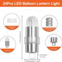 SumDirect 24Pcs Color Changing Led Mini Lights,Waterproof Submersible Flashing Lights for Paper Lantern Balloon Floral Wedding Halloween Christmas Party Decoration Centerpieces