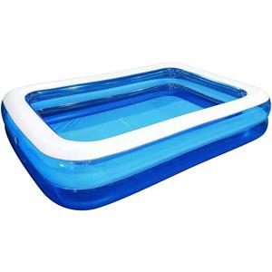 Giant Inflatable Kiddie Pool - Family and Kids Inflatable Rectangular Pool - 10 Feet Long (120" X 72" X 20")