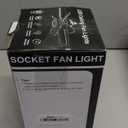 20.5'' Socket Fan Light with Memory Function, 5 Fan Speeds with Adjustable Light for Bedroom, Kitchen, Living Room, 8 Hours Timer, White (Remote need Paired before Use)