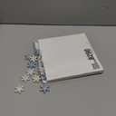 Youyole 50Pcs Winter Snowflake Beads Christmas Acrylic Ornaments 3D Blue Snowflake Crystals 1.4 x 1.2in Xmas Pendant Beads DIY Crafts for Vase Filler,Wedding Crafts Decoration(Opaque)