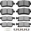 SCITOO D1629 D1630 Front Ceramic & Rear Semi-Metal Brake Pads Sets w/Hardware Fit For Benz For GL350 For GL450 For GLE300d For GLE350 For GLE400 For GLS350d For GLS450 For ML250 For ML350 For ML400