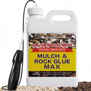 Rock Glue For Landscaping With Electric Sprayer 1 Gal Ready-to-Use Mulch Glue,Gravel Glue 100% Permeable,Pet-Safe Adhesive for Stones & Pebbles,Suitable for Outdoor Landscape,Walkways & Patios