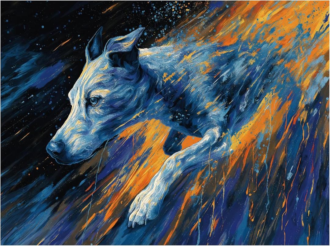 Jigsaw Puzzles for Adults 1000 Pieces, Cool Hound Dog Puzzles, Challenging Funny Game with Family Friends