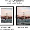 YESKAY 18x24 Picture Frame Black Set of 3, Display Pictures 16x20 with Mat or 18 x 24 Without Mat, Poster Frames 18x24 for Wall Hanging Horizontal and Vertical